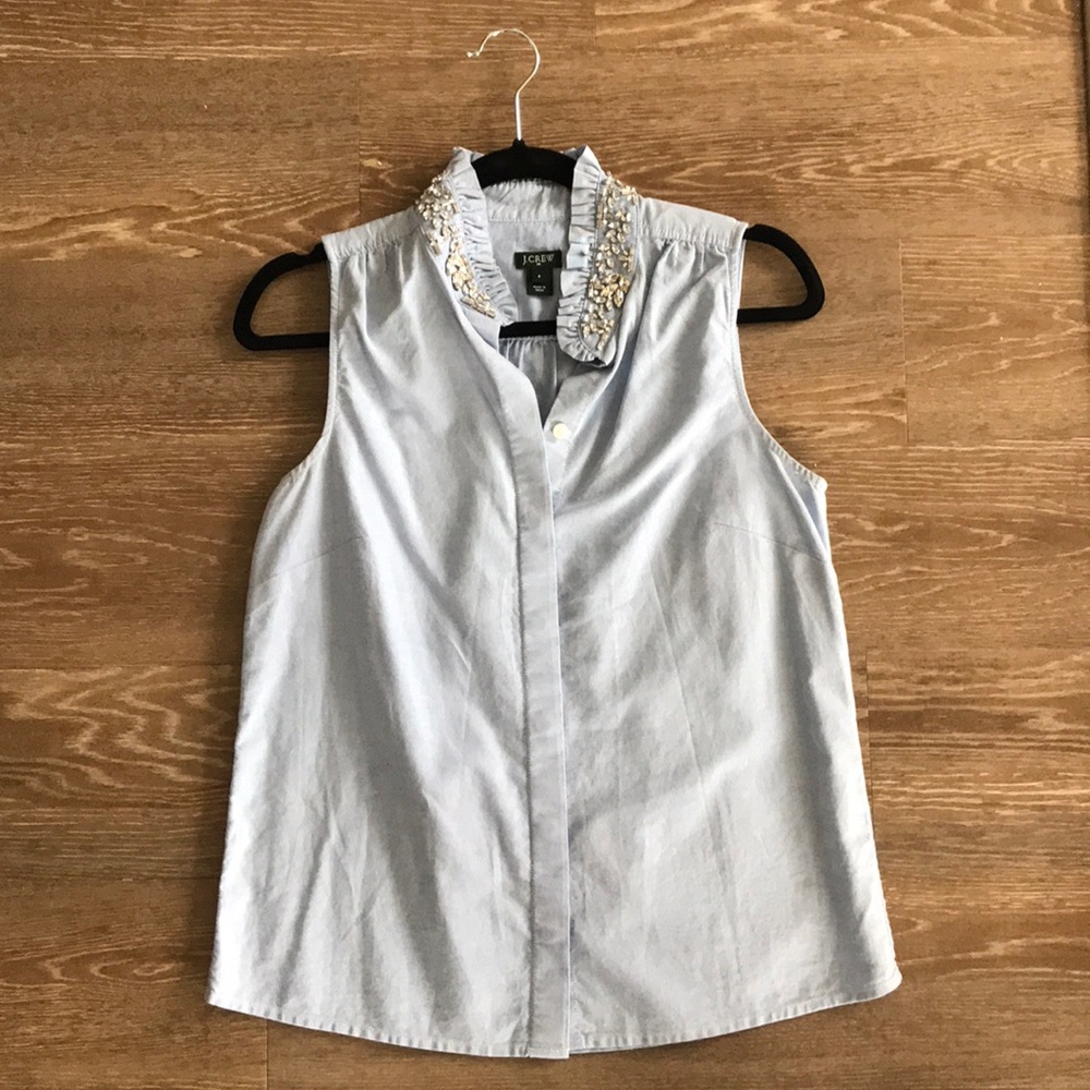 J.Crew jeweled blouse